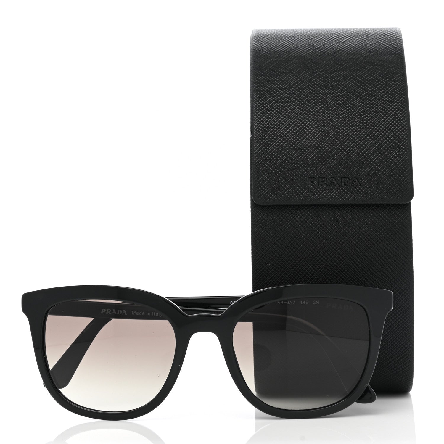 Prada Acetate Pillow Cat Eye Sunglasses SPR 03X Black 7 of 7