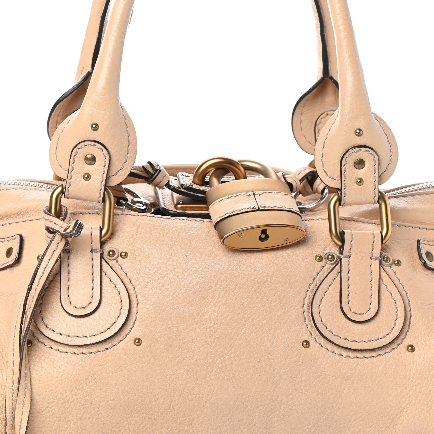 Chloe Calfskin Medium Paddington Satchel Beige 7 of 9