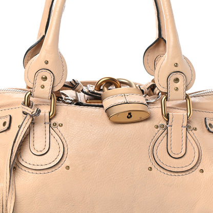 Chloe Calfskin Medium Paddington Satchel Beige 7 of 9