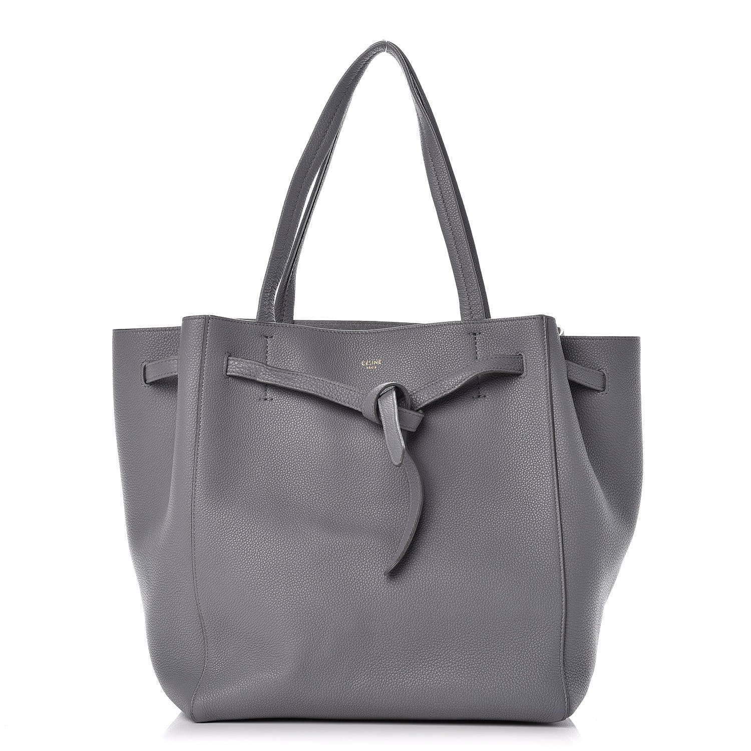 Celine Soft Grained Calfskin Small Belt Cabas Phantom Medium Grey 1 of 11