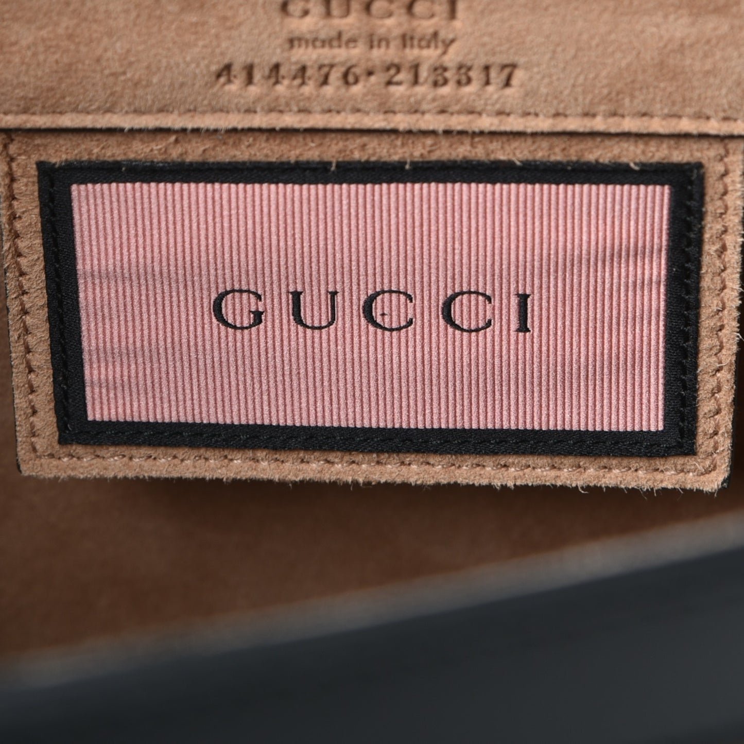 Calfskin GucciGhost Real Medium XL Tote Black Pink
