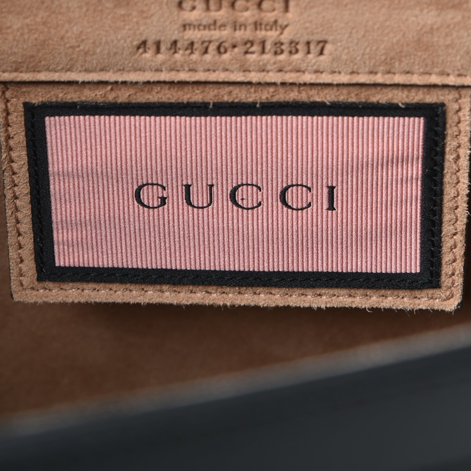Gucci Calfskin GucciGhost Real Medium XL Tote Black Pink 7 of 7