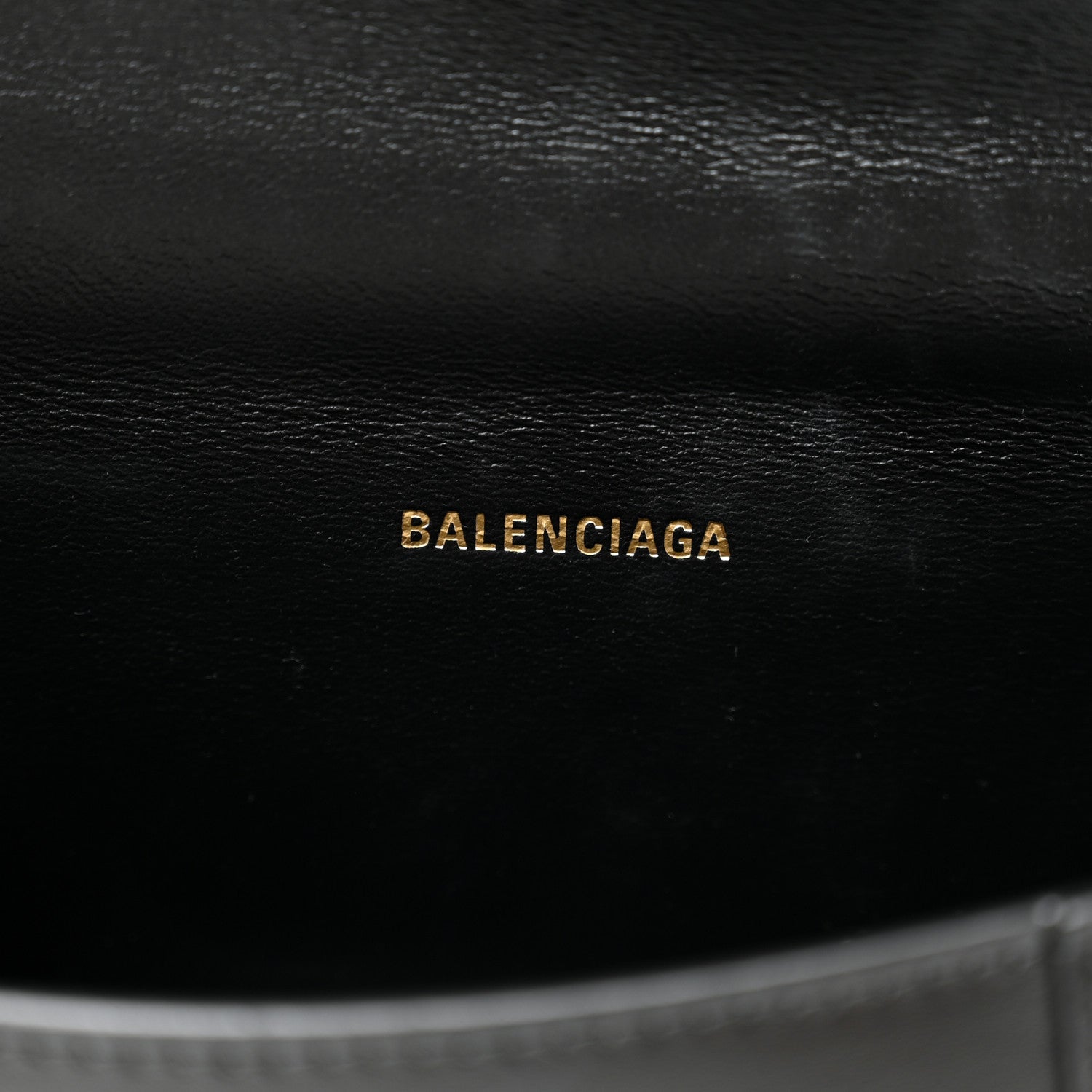 Balenciaga Shiny Box Calfskin Hourglass Top Handle Bag XS Black 6 of 10