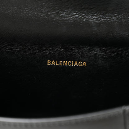 Balenciaga Shiny Box Calfskin Hourglass Top Handle Bag XS Black 6 of 10