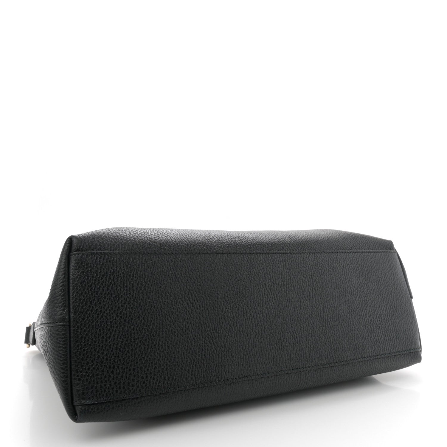 Gucci Pebbled Calfskin Convertible Bamboo Tassel Tote Black 4 of 11