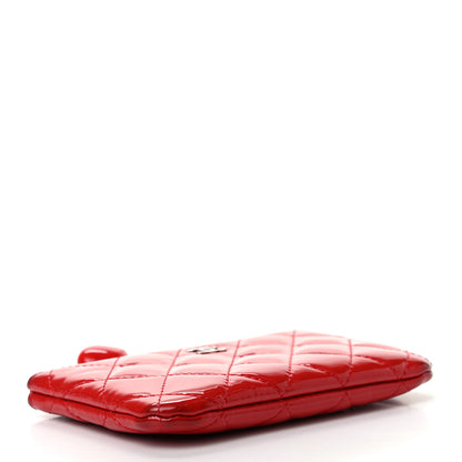 Chanel Patent Quilted Valentine Hearts Small Cosmetic Case Red 4 of 9