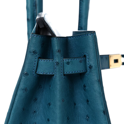 Hermes Ostrich Birkin 30 Cobalt 18 of 45