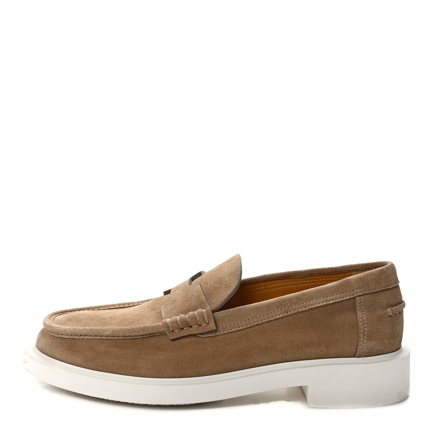 Suede Goatskin Mens Guillaume Loafers 41 Beige Argile