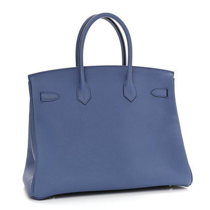 Hermes Togo Birkin 35 Bleu Agate 2 of 12