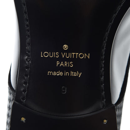 Louis Vuitton Petit Damier Patent Solferino Derby 9 Black 6 of 7
