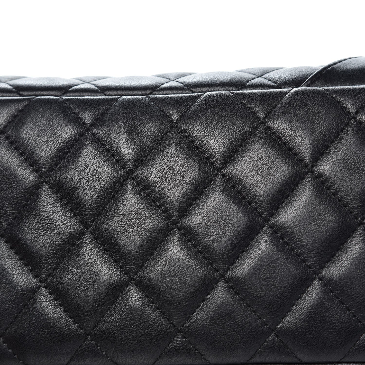 Chanel Calfskin Quilted Large Cambon Bowler Black 16 of 17
