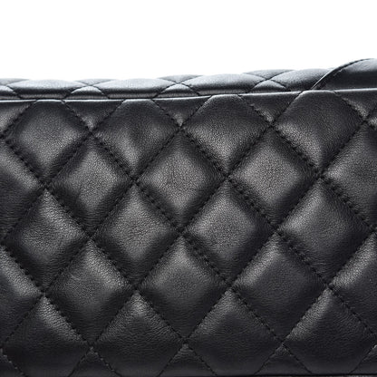 Chanel Calfskin Quilted Large Cambon Bowler Black 16 of 17