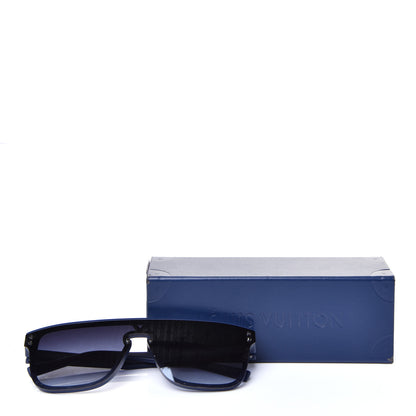 Louis Vuitton Acetate Monogram Waimea Sunglasses Z2328W Blue 7 of 7