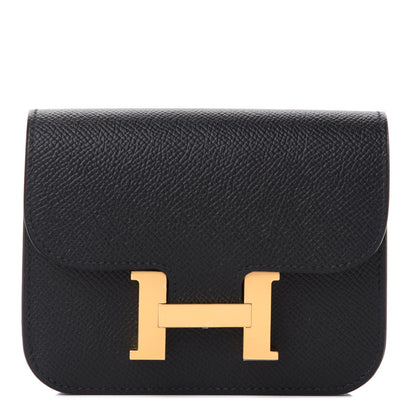 Hermes Epsom Constance Slim Wallet Black 1 of 8
