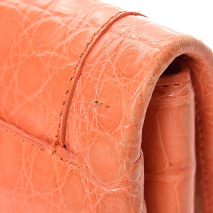 Nancy Gonzalez Crocodile Foldover Clutch Orange 19 of 19