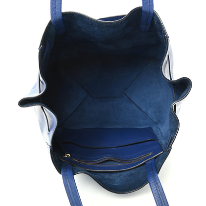 Celine Soft Grained Calfskin Small Belt Cabas Phantom Indigo 5 of 9