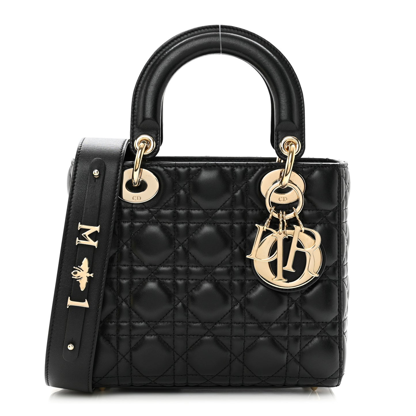 Lambskin Cannage Small My ABCDior Lady Dior Black