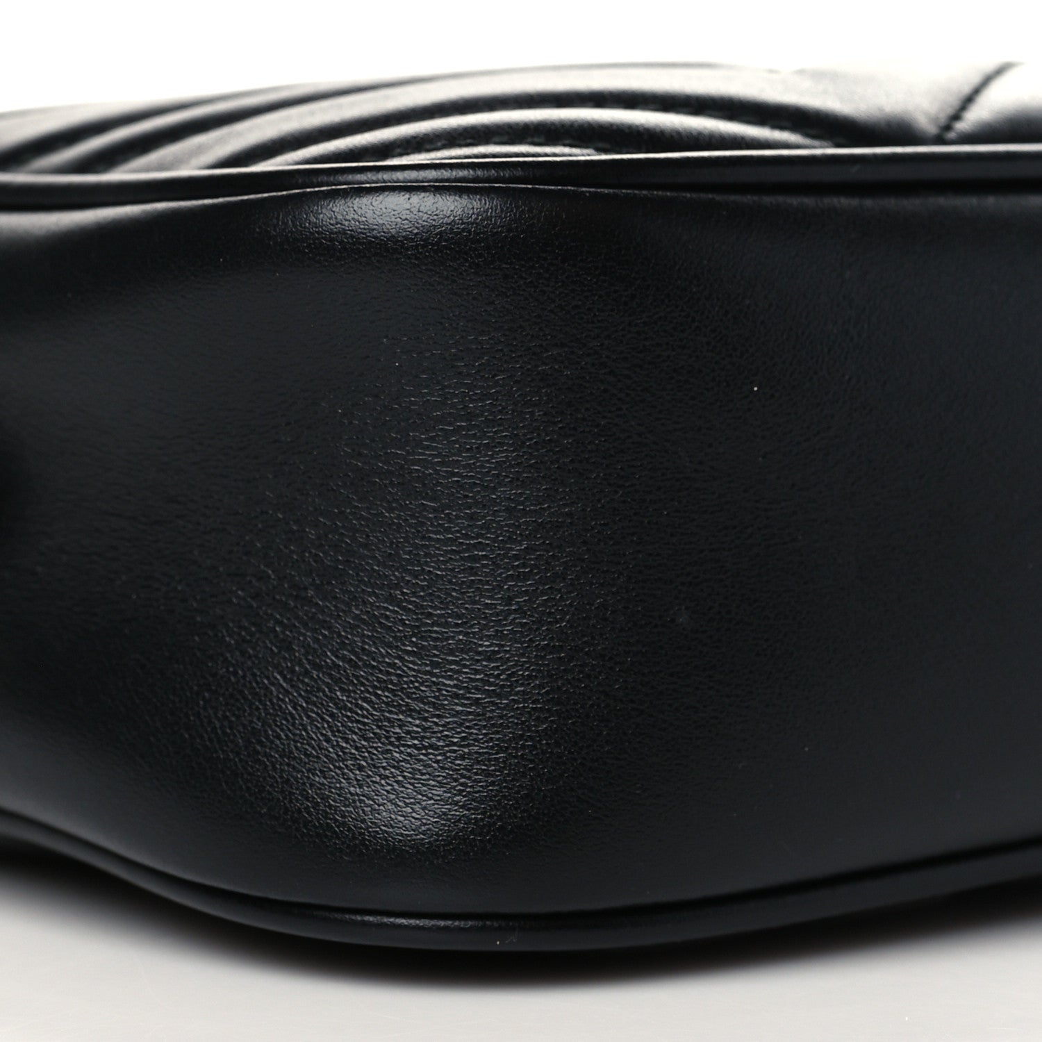 Gucci Calfskin Matelasse Small GG Marmont Chain Shoulder Bag Black 9 of 11