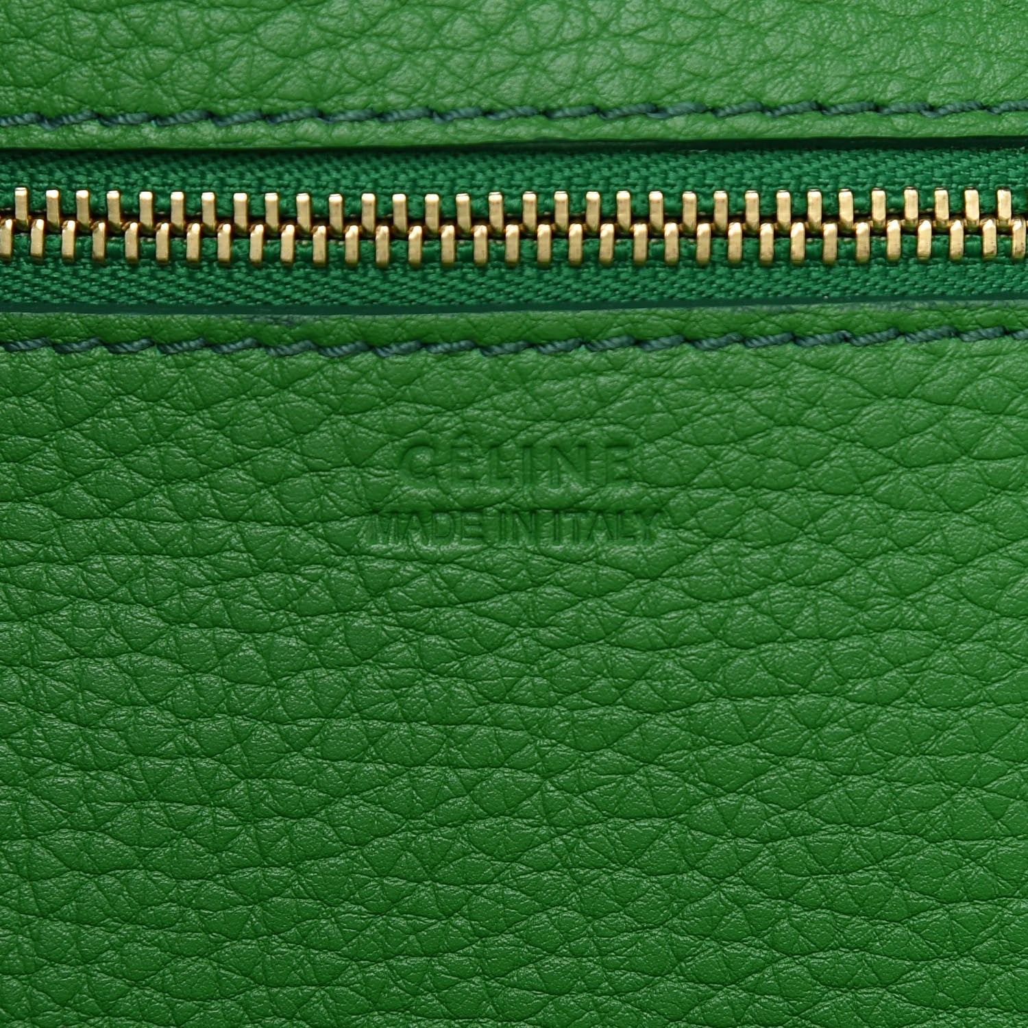 Celine Crisped Calfskin Small Tie Knot Tote Grass Green 7 of 14