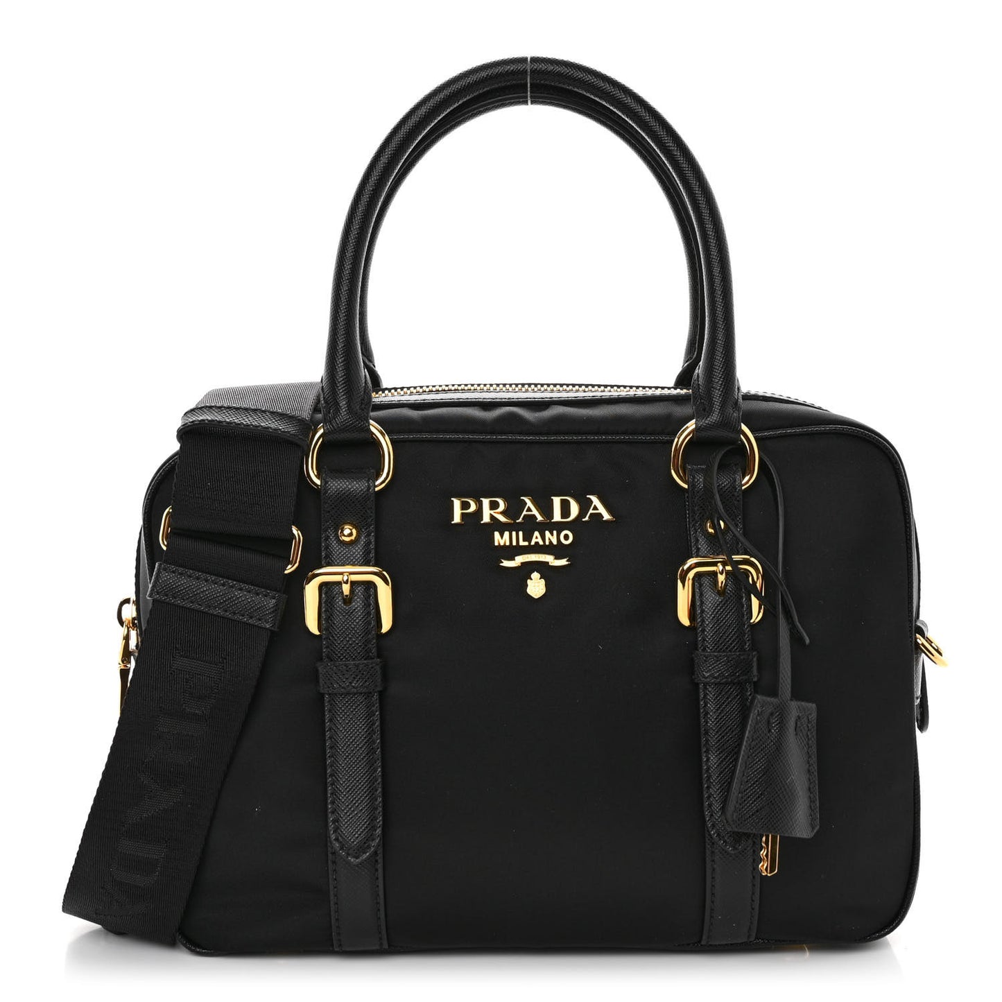 Tessuto Nylon Saffiano Bauletto Black