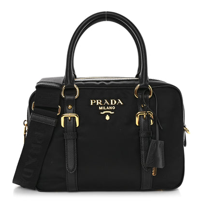 Prada Tessuto Nylon Saffiano Bauletto Black 1 of 9