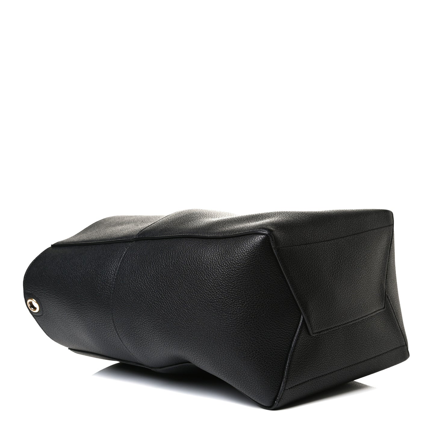 Soft Grained Calfskin Sangle Bucket Bag Black