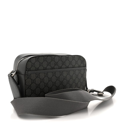 Gucci GG Supreme Monogram Textured Dollar Calfskin Ophidia Shoulder Bag Grey Black Graphite Grey 2 of 10