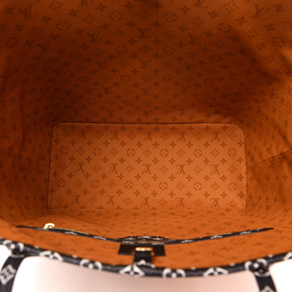Louis Vuitton Monogram Giant Crafty Neverfull MM Creme Caramel 6 of 13
