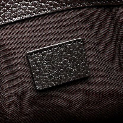 Gucci Monogram Dollar Calfskin O Drawstring Backpack Beige Ebony Testa di Moro Dark Chocolate 6 of 10