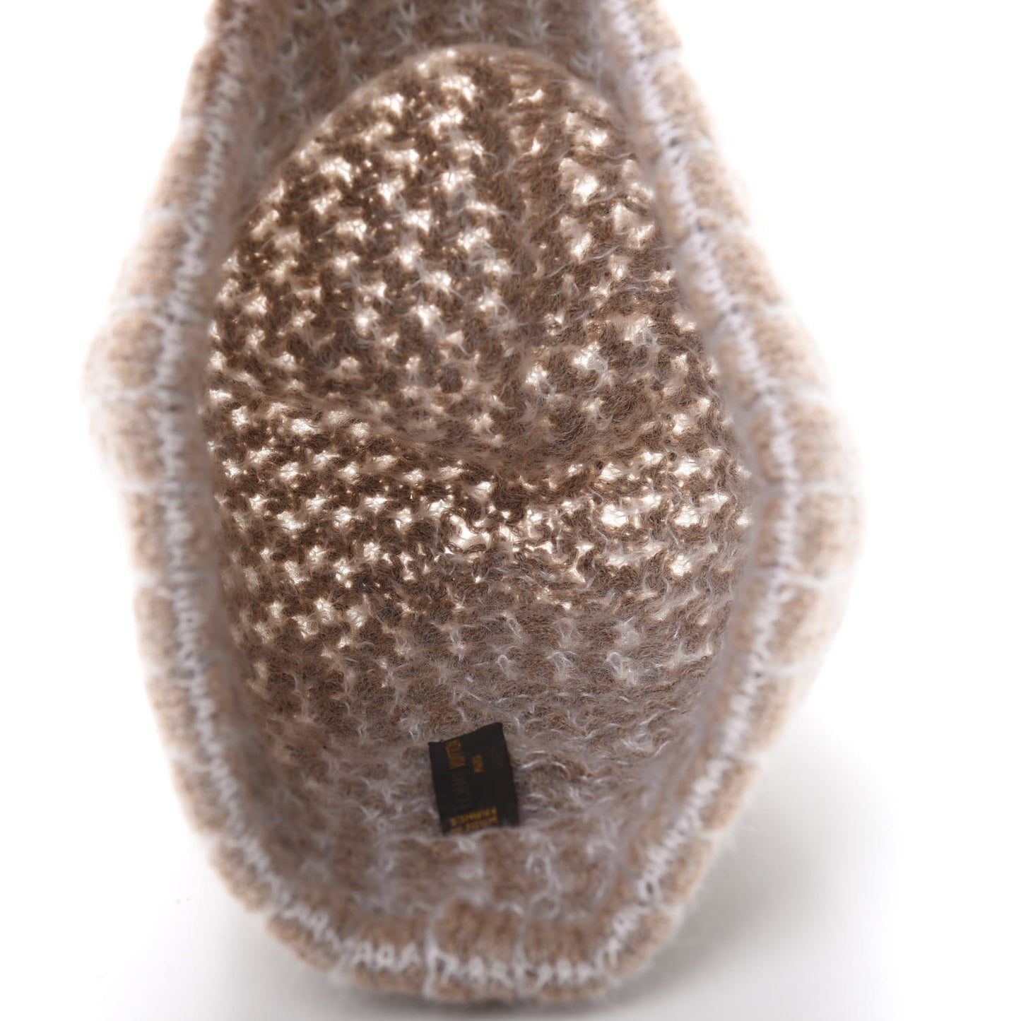 Wool Safety Pin Beanie Beige