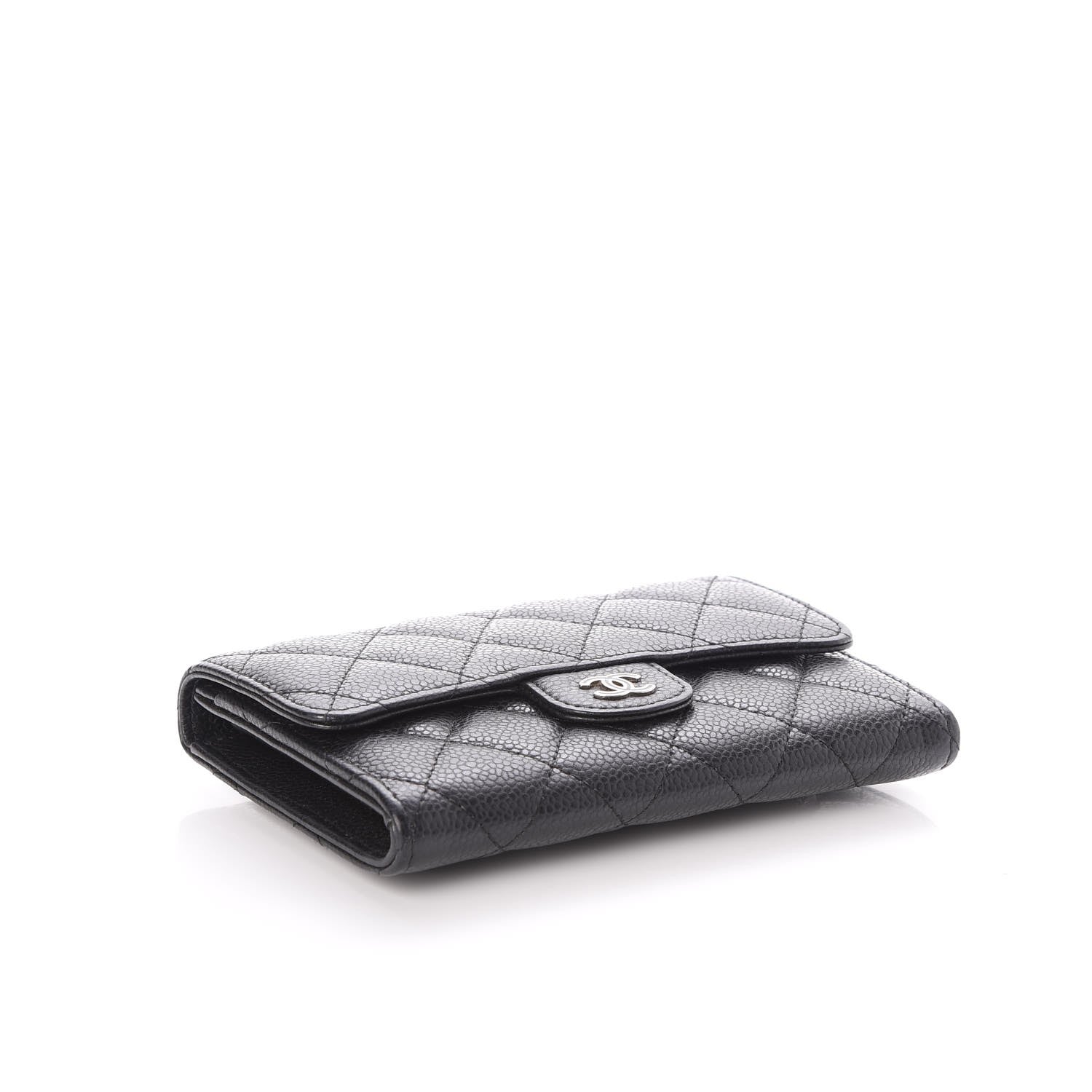 Chanel Caviar Quilted Small Flap Wallet Black 4 of 8