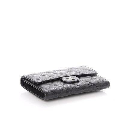 Chanel Caviar Quilted Small Flap Wallet Black 4 of 8