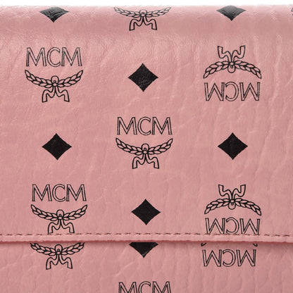 MCM Visetos Continental Flap Wallet Pink 10 of 11