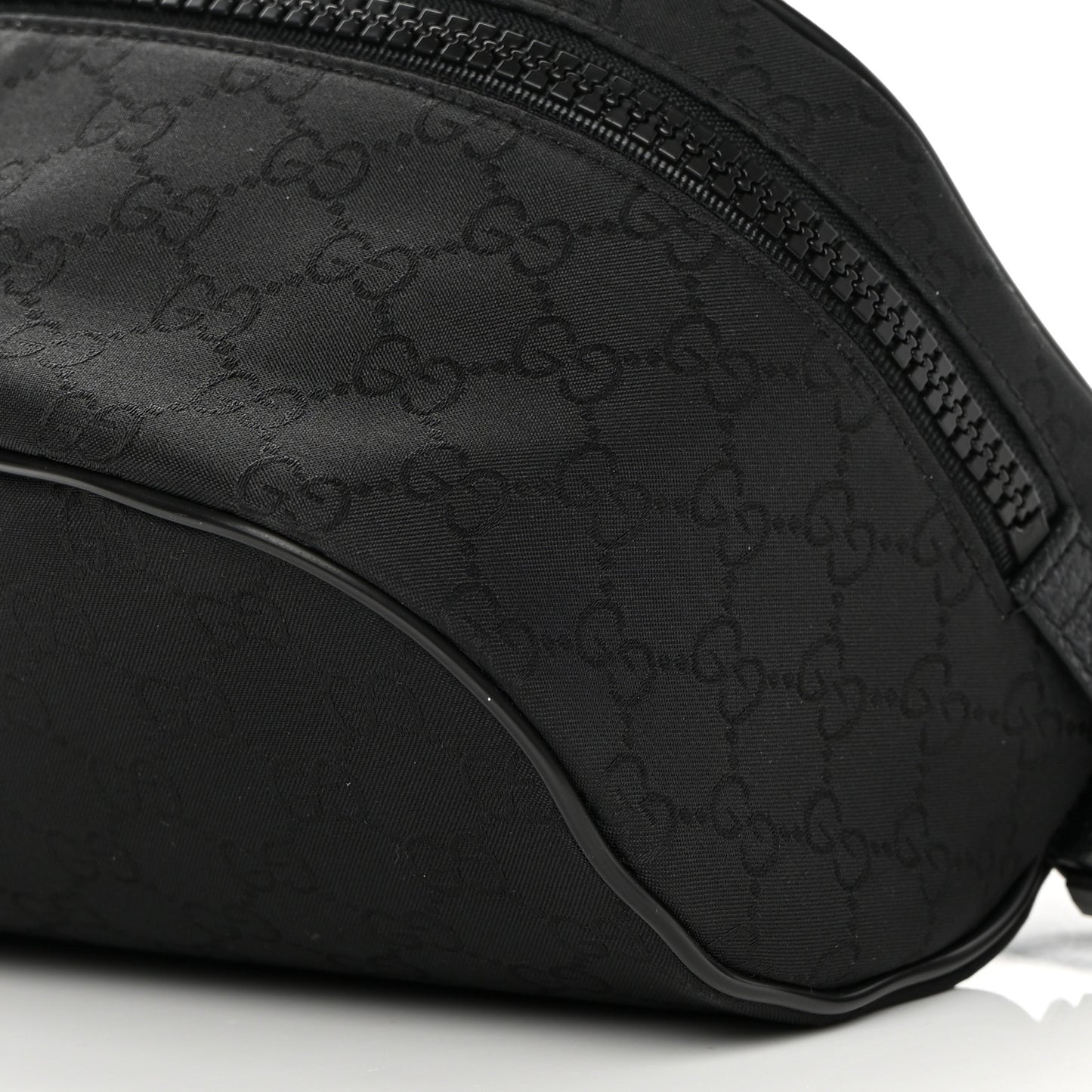 Nylon Monogram Fanny Pack Belt Bag Black