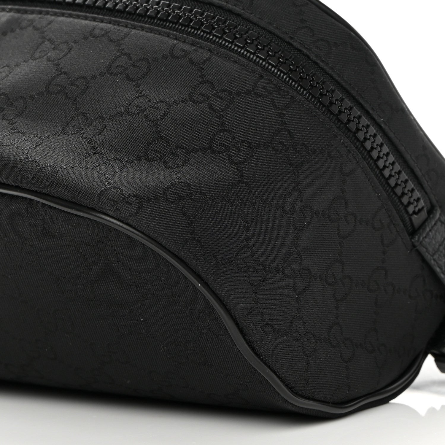 Gucci Nylon Monogram Fanny Pack Belt Bag Black 10 of 10
