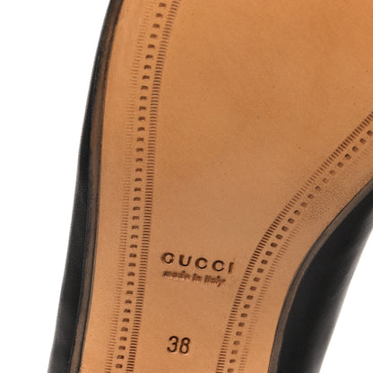 Gucci Betis Glamour Calfskin Silk Womens Jordaan Loafers 38 Black Multicolor 7 of 10
