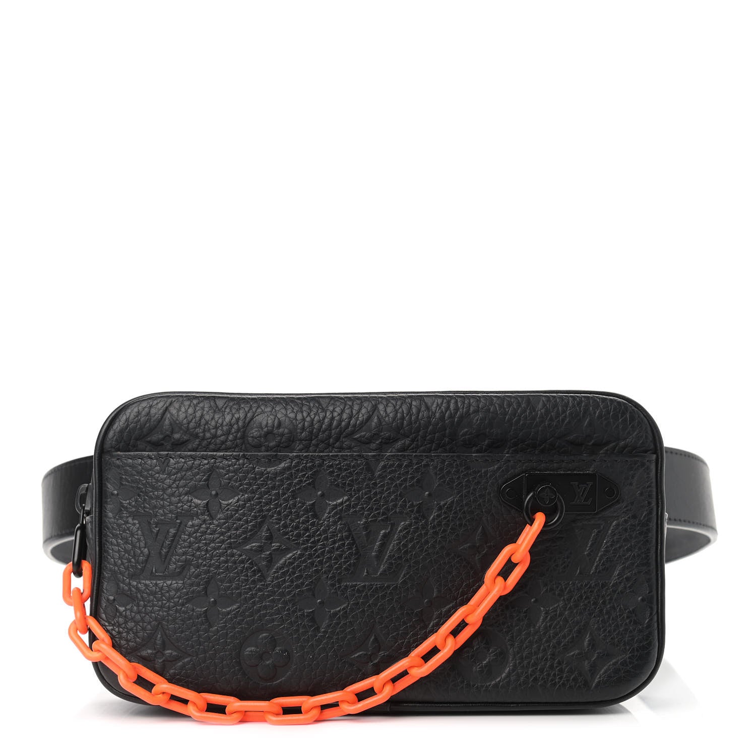 Louis Vuitton Taurillon Monogram Uniformes Solar Ray Soft Pochette Volga Belt Bag Black 1 of 10