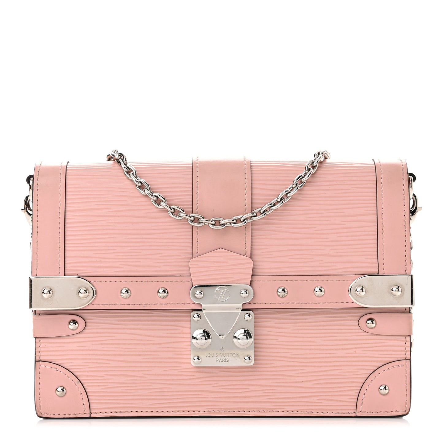 Epi Trunk Chain Wallet Rose Ballerine