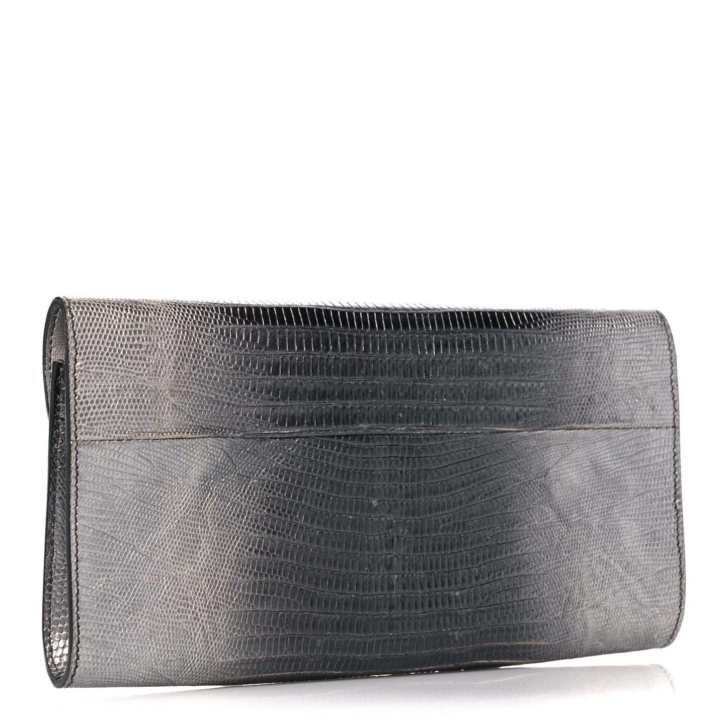 Ombre Lizard Muse Clutch Silver
