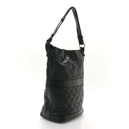Chanel Caviar Lambskin Quilted Casual Style Hobo Black 3 of 12