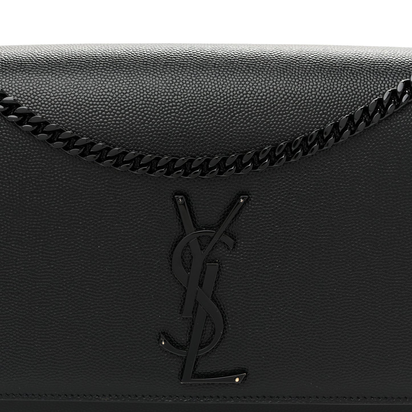 Grain De Poudre Medium Classic Monogram Monochrome Kate Satchel Black