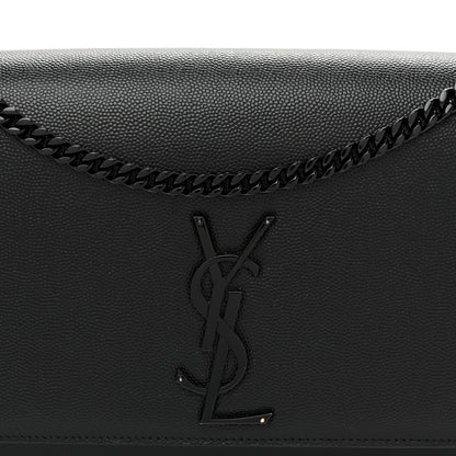 Saint Laurent Grain De Poudre Medium Classic Monogram Monochrome Kate Satchel Black 7 of 9