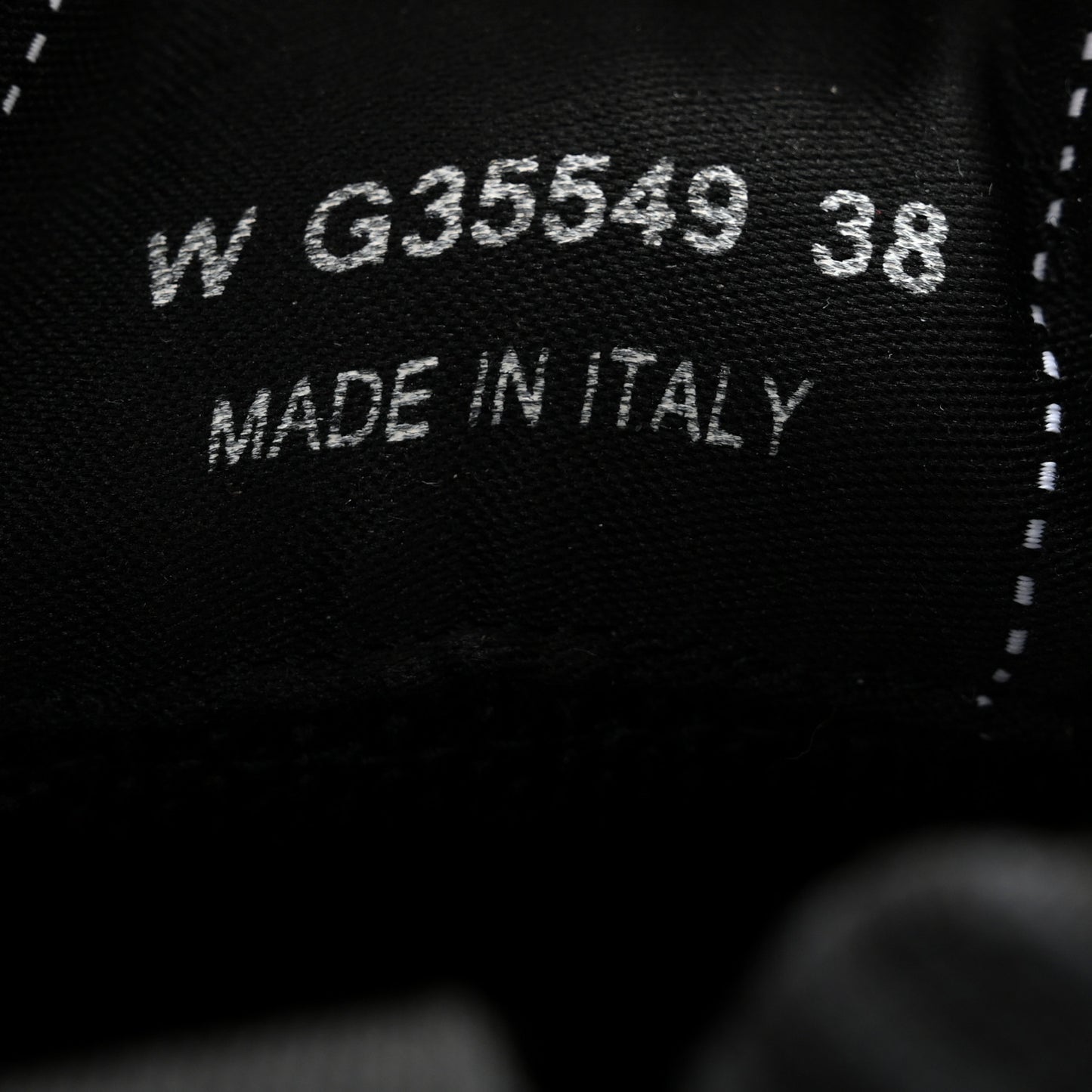 Fabric Logo Sneakers 38 Black
