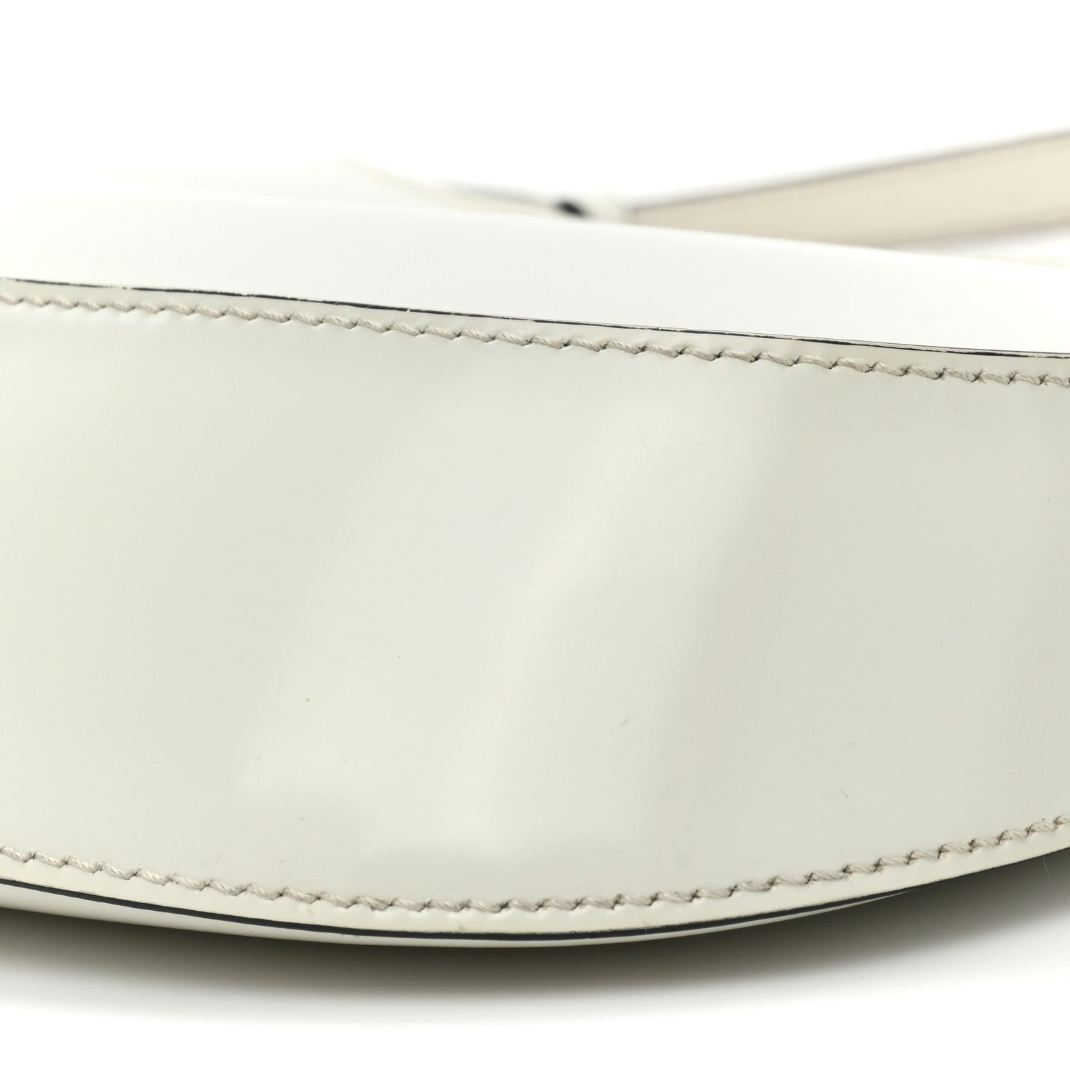 Prada Spazzolato Cleo Shoulder Bag White Black 7 of 11