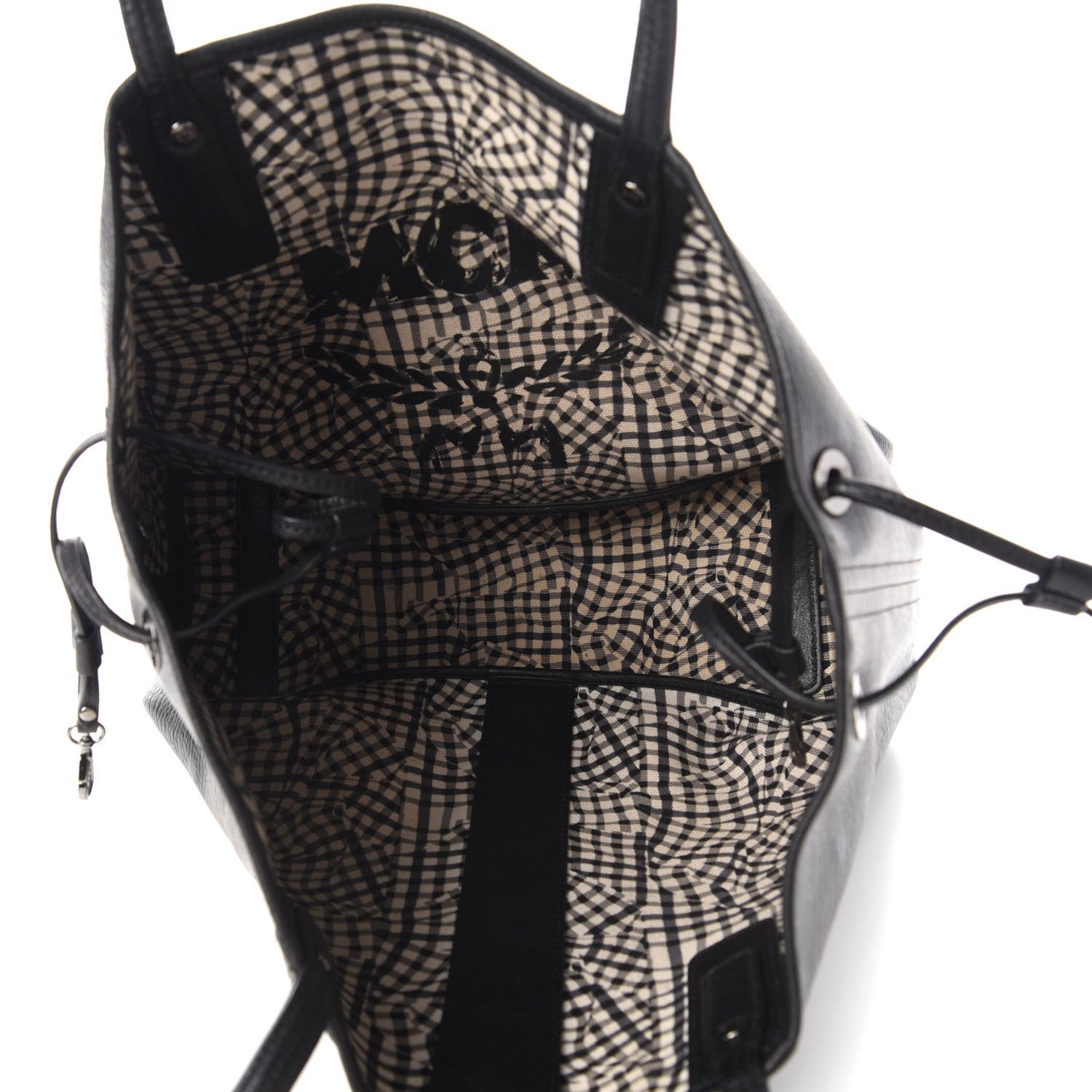MCM Visetos Medium Liz Reversible Shopper Tote Black 5 of 16