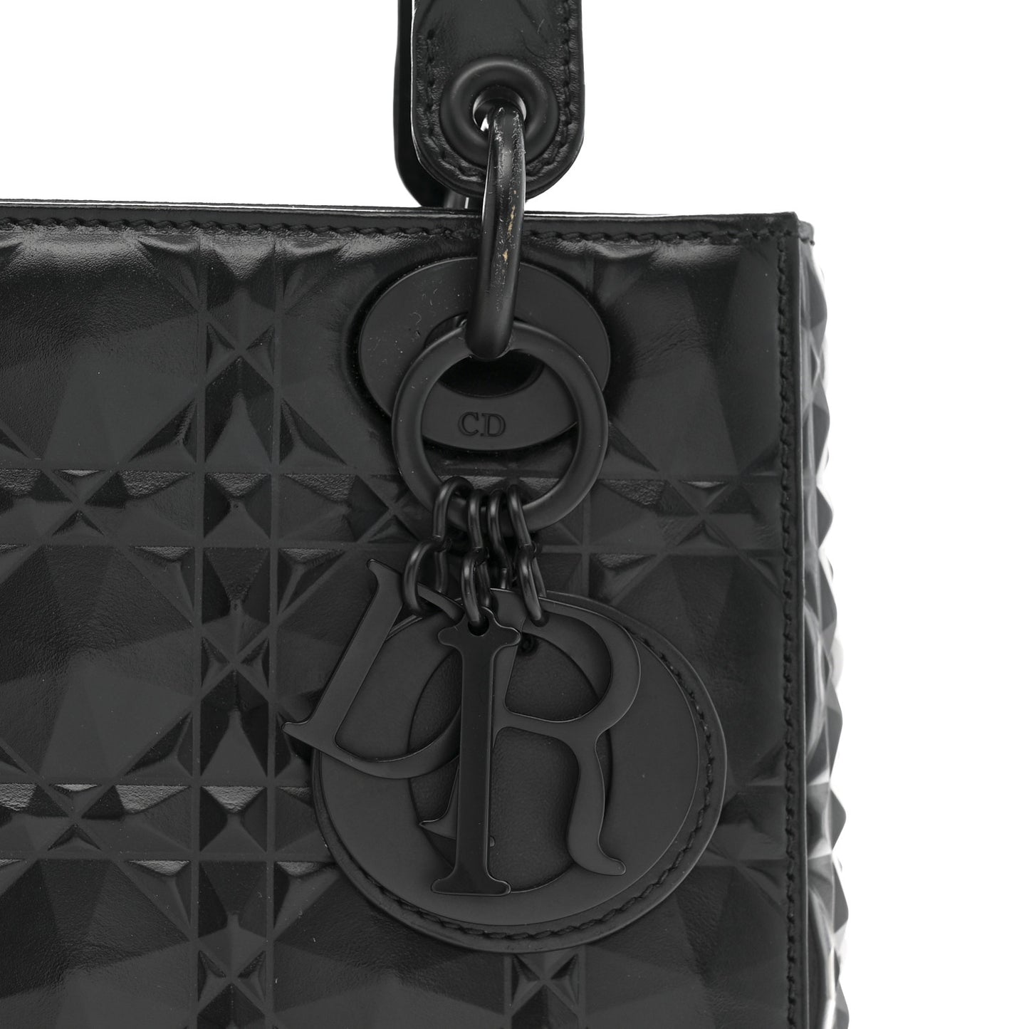 Calfskin Cannage Diamond Small My ABCDior Lady Dior Black