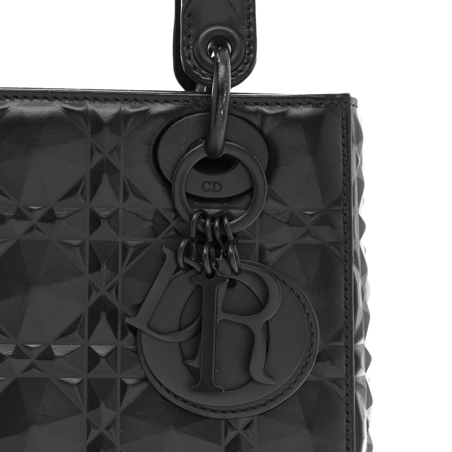Christian Dior Calfskin Cannage Diamond Small My ABCDior Lady Dior Black 8 of 11
