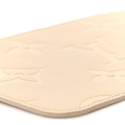 Louis Vuitton Empreinte Monogram Giant Neverfull MM Pochette Cream 8 of 9