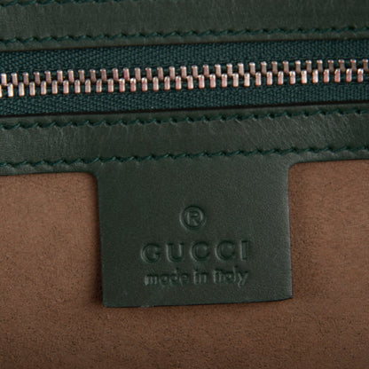 Gucci GG Supreme Monogram Bloom Butterfly Embroidered Medium Boston Green 6 of 7