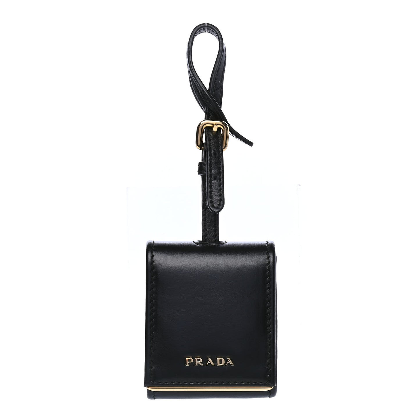 Calfskin Square Tote Tag Black